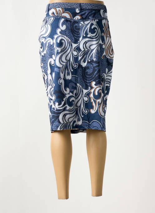 Jupe mi-longue bleu GUY DUBOUIS femme