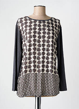 Pull coupe cintrée manches longues gris LE COMTE femme