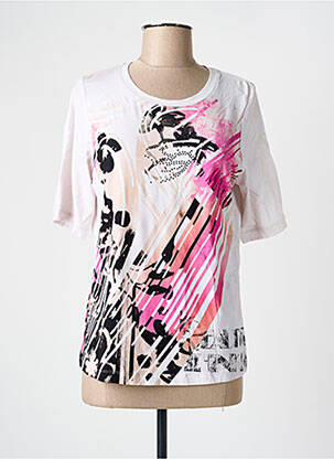 T-shirt manches mi-longues manches courtes rose THOMAS RABE femme