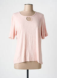 T-shirt stretch manches courtes rose GRIFFON femme