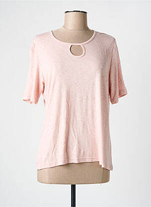 T-shirt stretch manches courtes rose GRIFFON femme