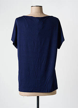 T-shirt coupe droite manches courtes bleu MARBLE femme