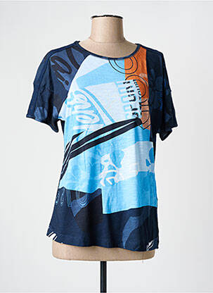 T-shirt imprimé fantaisie manches courtes bleu RABE femme
