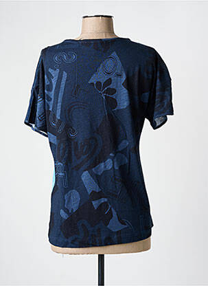T-shirt imprimé fantaisie manches courtes bleu RABE femme