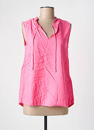Blouse col v sans manche rose STREET ONE femme