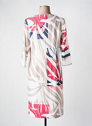 Robe mi-longue manches 3/4 manches 3/4 blanc FRANK WALDER femme