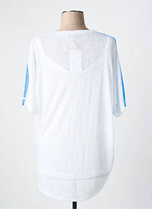 T-shirt imprimé fantaisie manches courtes bleu MARBLE femme