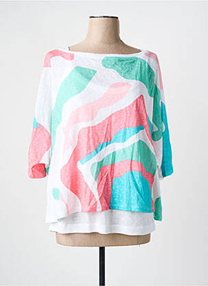 T-shirt manches 3/4 manches 3/4 vert MARBLE femme