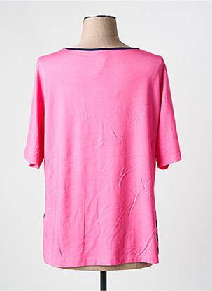 T-shirt sérigraphie avec strass manches courtes rose RABE femme