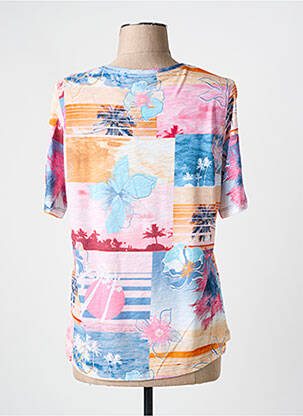 T-shirt stretch manches courtes bleu THOMAS RABE femme
