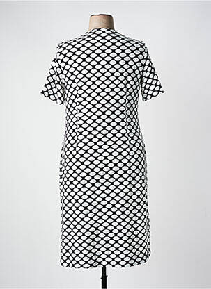Robe mi-longue manches courtes manches courtes noir FRANK WALDER femme