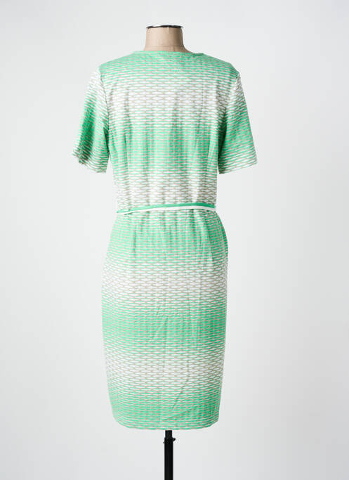 Robe mi-longue manches courtes manches courtes vert FRANK WALDER femme