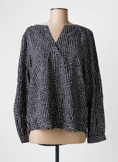 Blouse tissage popeline manches longues noir STREET ONE femme