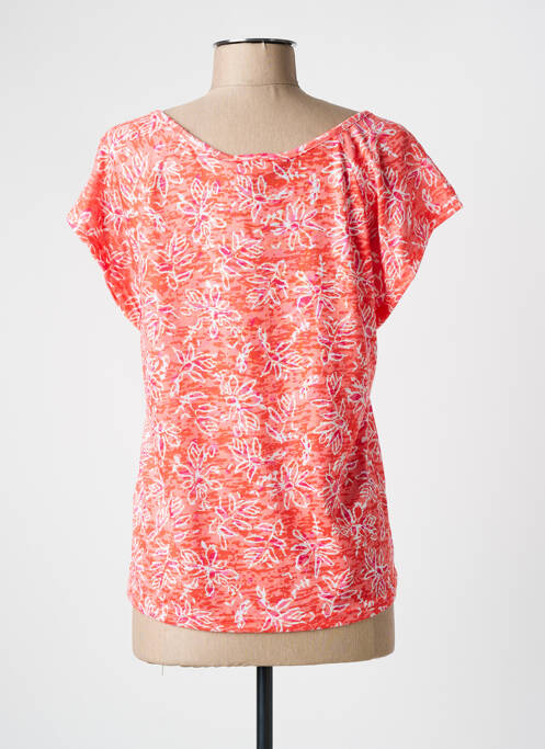 T-shirt col v manches courtes orange ÉTYMOLOGIE femme