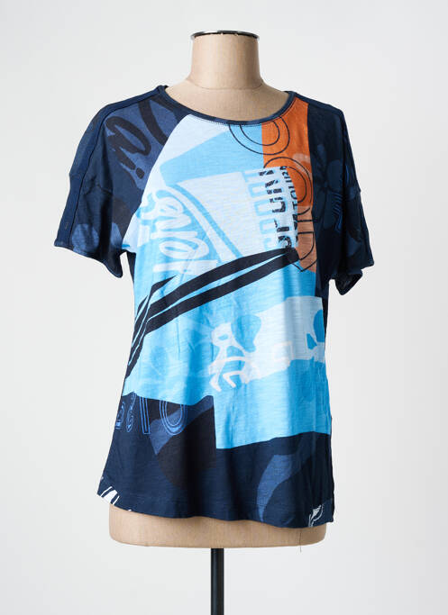 T-shirt imprimé fantaisie manches courtes bleu RABE femme