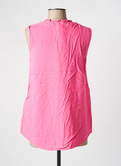 Blouse col v sans manche rose STREET ONE femme