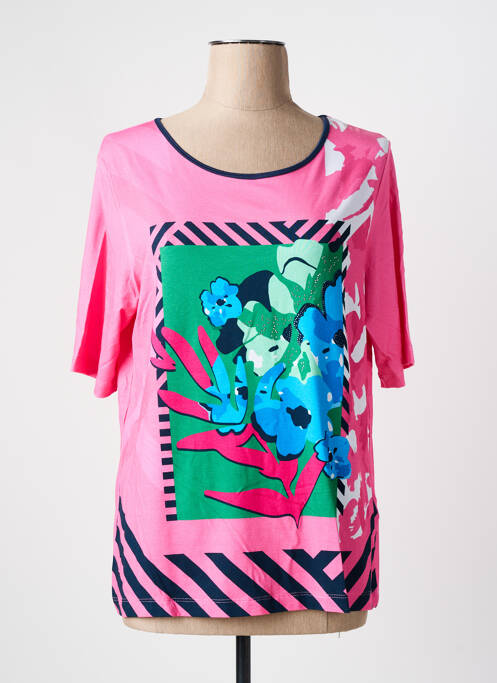 T-shirt manches mi-longues manches courtes rose RABE femme