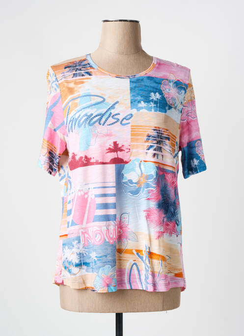 T-shirt manches mi-longues manches courtes bleu THOMAS RABE femme