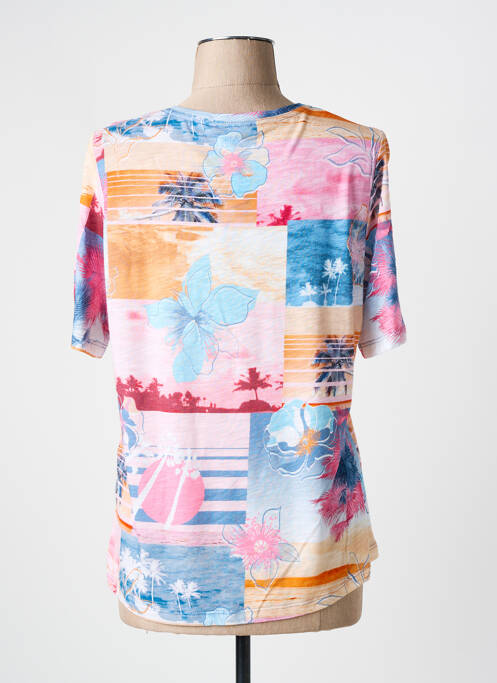 T-shirt manches mi-longues manches courtes bleu THOMAS RABE femme