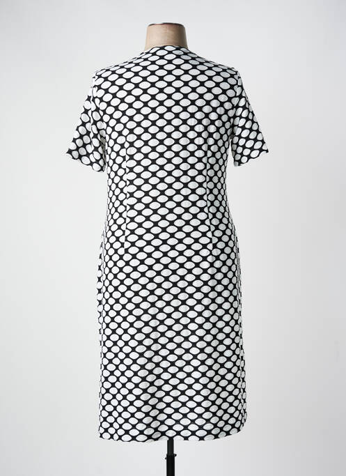 Robe mi-longue manches courtes manches courtes noir FRANK WALDER femme