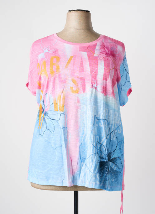 T-shirt coupe droite manches courtes rose THOMAS RABE femme
