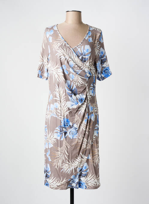 Robe mi-longue marron FRANK WALDER pour femme