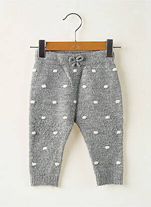 Pantalon droit resserrée sur le bas taille élastique gris KIABI fille