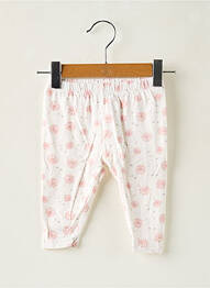 Legging slim taille élastique blanc BABY fille