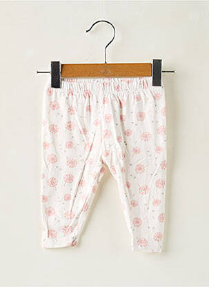 Legging slim taille élastique blanc BABY fille