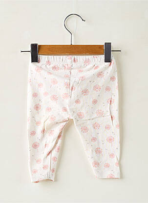 Legging slim taille élastique blanc BABY fille