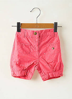 Pantalon droit fermeture zippée sous rabat boutonné rose CADET ROUSSELLE fille