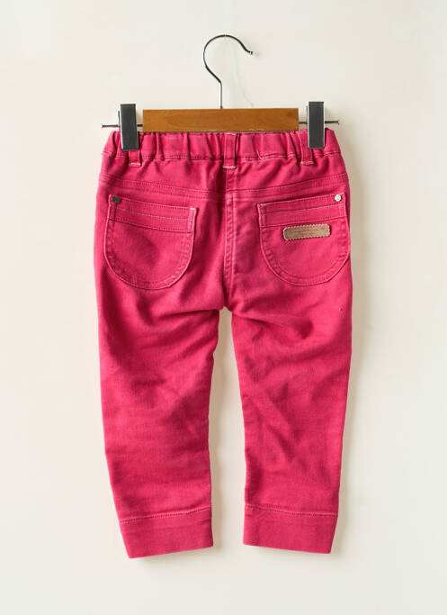 Pantalon slim fermeture zippée sous rabat boutonné rouge SERGENT MAJOR fille
