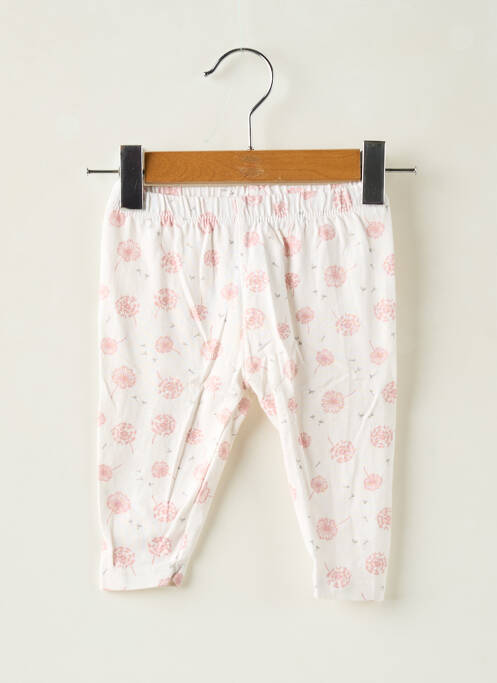 Legging slim taille élastique blanc BABY fille