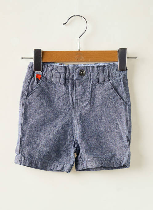 Bermuda fermeture zippée sous rabat boutonné taille élastique bleu CADET ROUSSELLE garcon