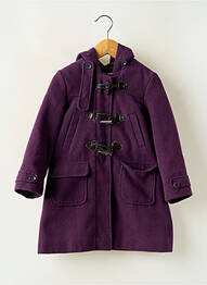 Manteau long coupe cintrée sans capuche violet VYNIL FRAISE fille