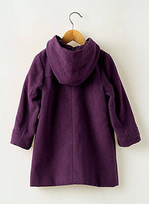 Manteau long coupe cintrée sans capuche violet VYNIL FRAISE fille