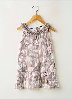 Robe mi-longue sans manche sans manche gris IKKS fille