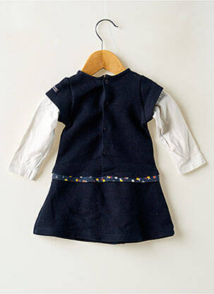 Robe mi-longue fermeture pressionnée manches longues bleu TERRE DE MARINS fille
