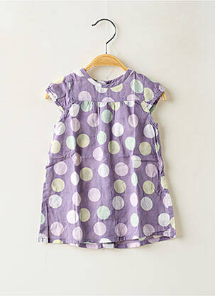 Robe mi-longue manches courtes manches courtes violet GRAIN DE BLÉ fille
