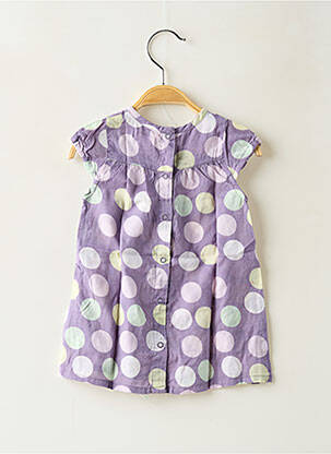 Robe mi-longue manches courtes manches courtes violet GRAIN DE BLÉ fille