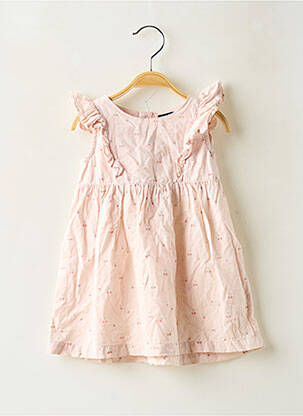 Robe mi-longue manches courtes manches courtes rose KIABI fille