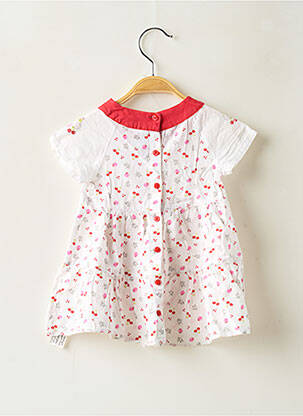 Robe mi-longue manches courtes manches courtes rouge POMME FRAMBOISE fille