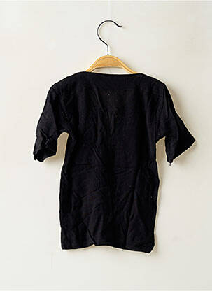 Robe mi-longue manches longues noir SANS MARQUE fille