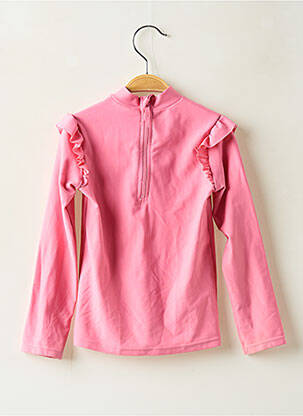 T-shirt coupe cintrée manches longues rose DISNEY fille