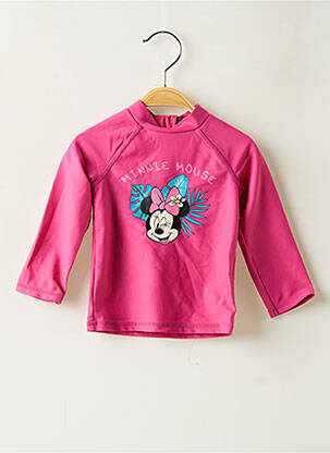 T-shirt coupe cintrée manches longues rose DISNEY fille