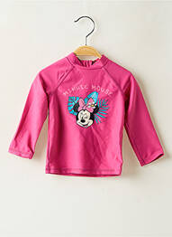 T-shirt coupe cintrée manches longues rose DISNEY fille
