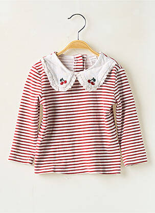 T-shirt fermeture boutonnée au dos manches longues rouge LC WAIKIKI fille