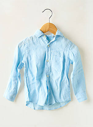 Chemise manches longues coupe droite bleu HARTFORD garçon