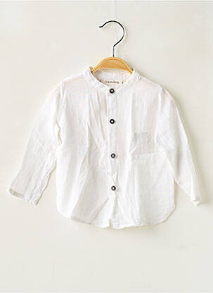 Chemise manches longues col mao beige 1+ IN THE FAMILY garçon