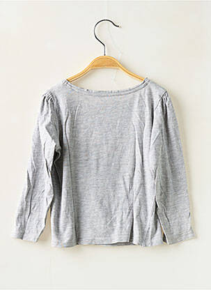 T-shirt coupe cintrée manches longues gris TEX fille